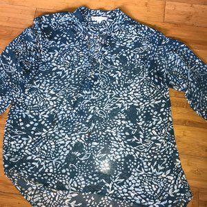 LoveStitch Floral Tie bohemian blouse L
